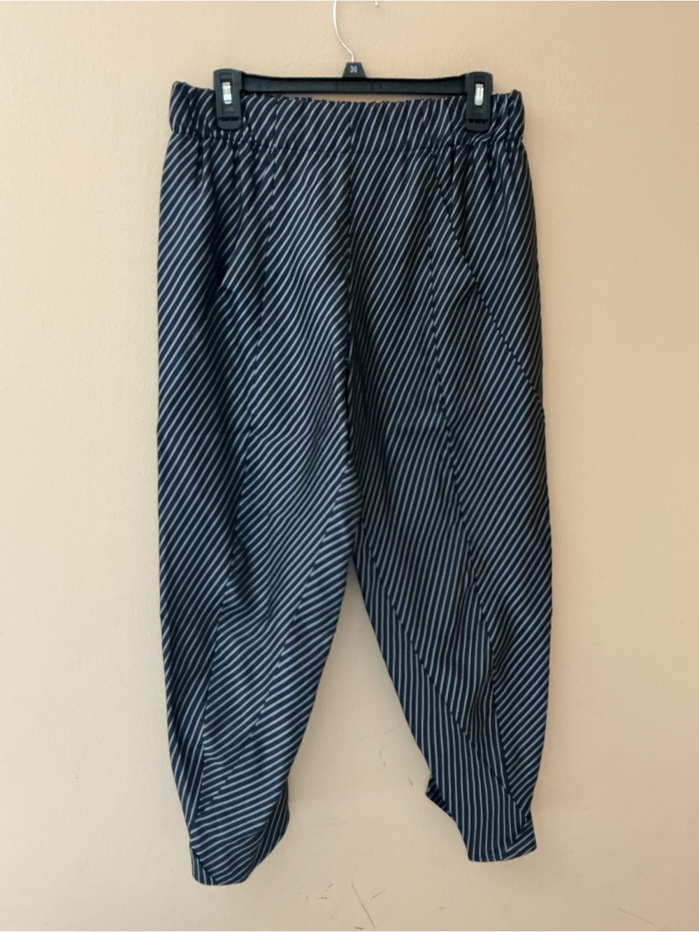 Zero + Maria Cornejo Navy and White Striped Takeo Pants